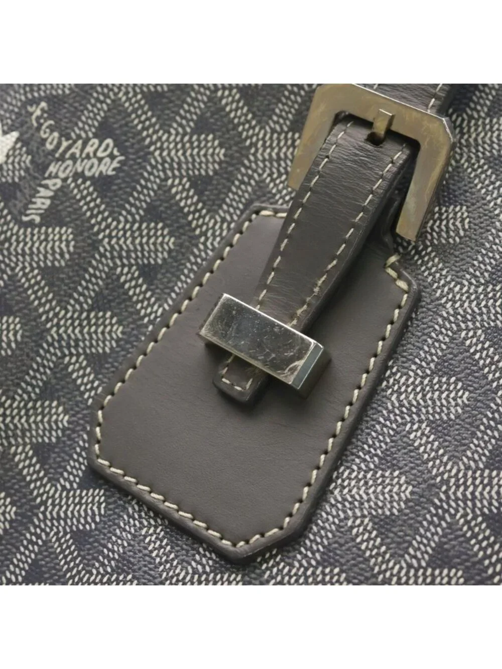 Goyard Como GM Di Canvas Hand Tote Gray
